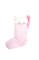 Seersucker Christmas Stocking (Pink)