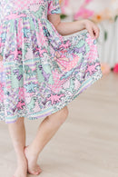 SALE Quilted Dinos S/S Pocket Twirl Dress