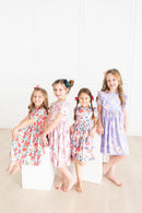 Rainbow Daisies S/S Pocket Twirl Dress