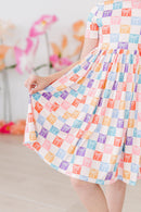 SALE Rainbow Ribbons S/S Pocket Twirl Dress