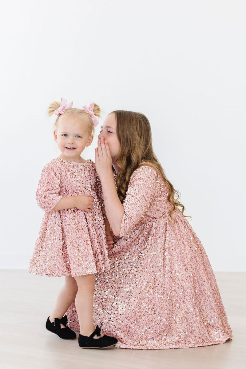 Rose Gold Velvet Sequin Dress Rose Gold Velvet Sequin Dress