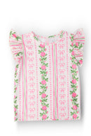 Rosebud Bows S/S Ruffle Tee