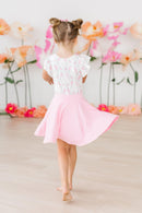 Rosie Posie S/S Flutter Sleeve Leotard