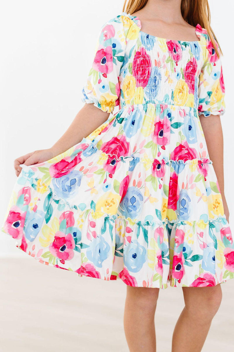 SALE Rosie Smocked Ruffle Dress