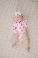 Long Sleeve Rash Guard Swimsuit | Pink Bolts
