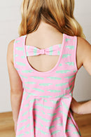 Girls Pink & Mint Alligator Twirl Dress | Bossier City, LA