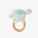 Plush Wooden Ring Baby Rattle | Soft Plush Teething Toy | Beech Wood Sensory Toy | Baby Shower Gift | Bossier City, LA