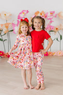 SALE Bouquet Beauty 3/4 Sleeve Pocket Twirl Dress