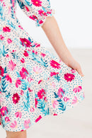 SALE Dots & Daisies Smocked Ruffle Dress
