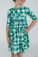 SALE Lucky One 3/4 Sleeve Pocket Twirl Dress