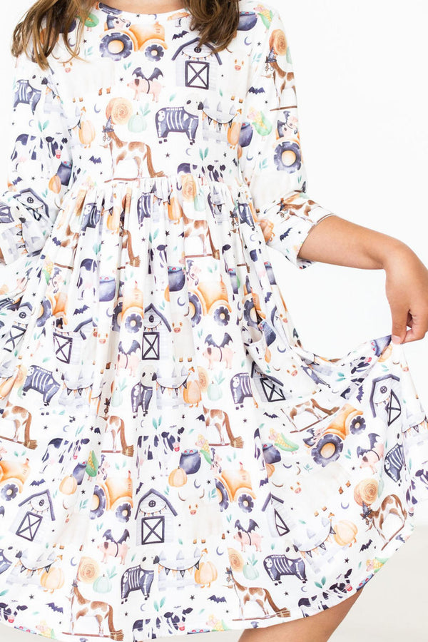 SALE Stay Spooky 3/4 Sleeve Pocket Twirl Dress