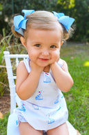 Classic Grosgrain Hair Bow (Plain Wrap) – Blue Bird