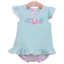 Sea Life Flutter Sleeve Diaper Set | Baby Girl Ocean Outfit | Boutique Summer Set