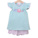Sea Life Flutter Short Set | Girls Ocean Outfit | Boutique Summer Short Set