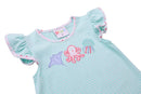 Sea Life Flutter Short Set | Girls Ocean Outfit | Boutique Summer Short Set