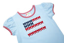 Red, White, and Bows Scallop Short Set