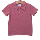Boys Red Stripe Polo Shirt | Classic Short Sleeve Boutique Polo | Bossier City, LA