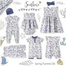 Seashore Baby Zipper Romper – Bamboo with Convertible Cuffs