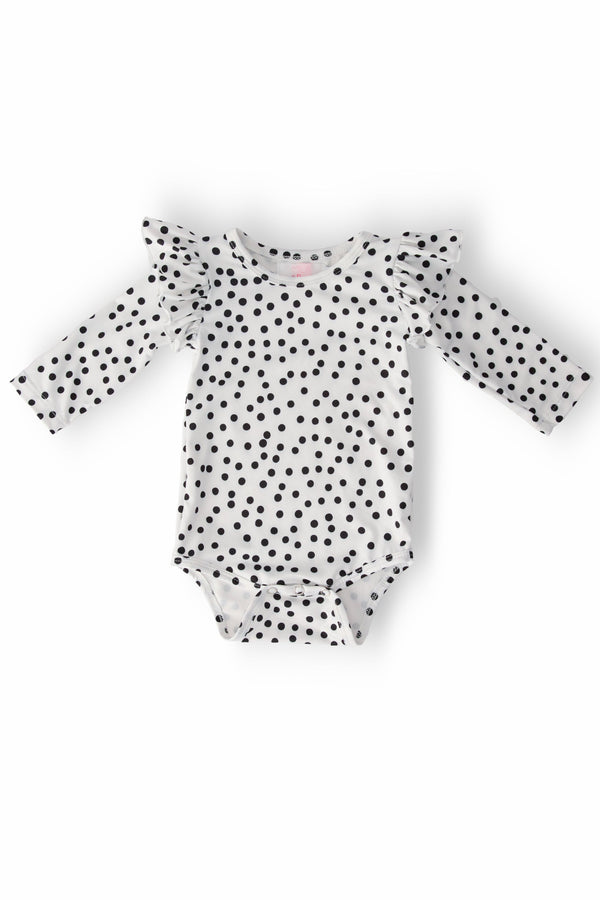 Scattered Dot L/S Flutter Bodysuit