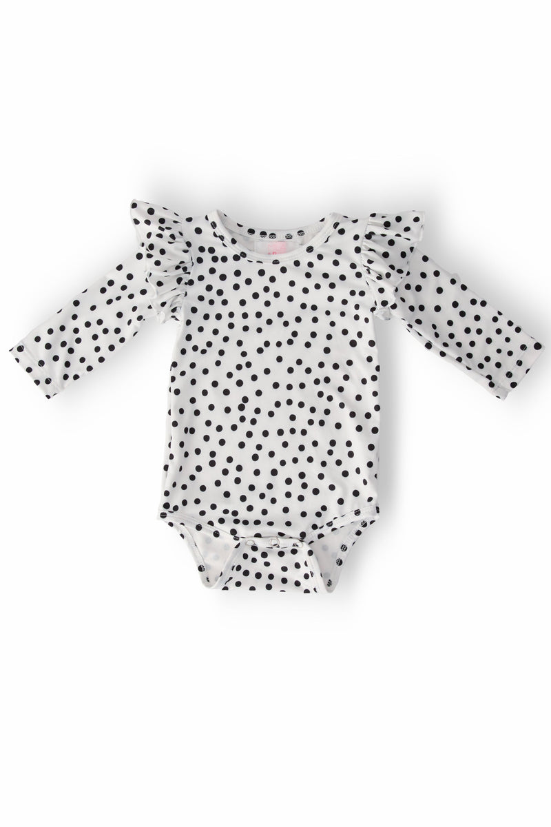 Scattered Dot L/S Flutter Bodysuit