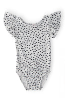 Scattered Dot S/S Flutter Sleeve Leotard