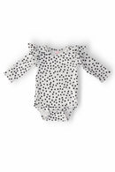 Scattered Dot L/S Flutter Bodysuit