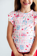 School Days S/S Ruffle Tee