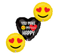 18" Heart Eye Emoji Balloon – Perfect for Valentine's Day Fun and Love