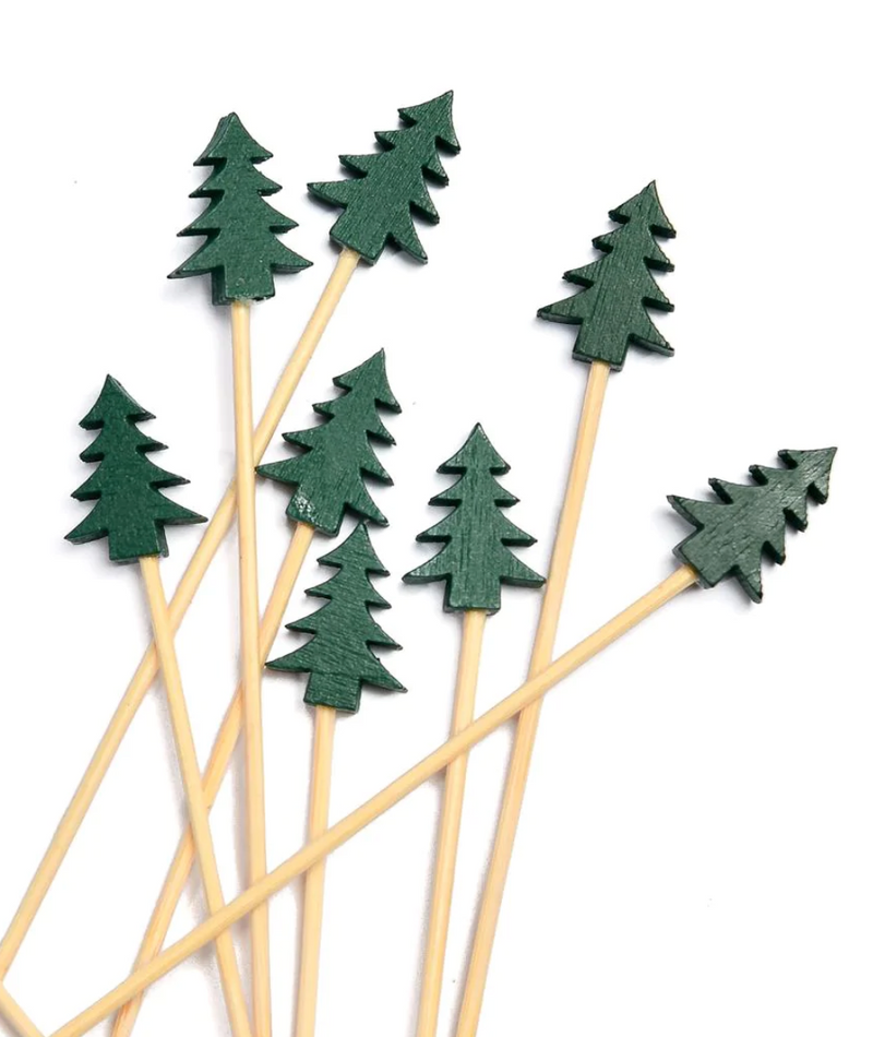 Christmas Tree Party Picks (25pc) for Cupcakes, Appetizers & Cocoa
