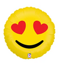 18" Heart Eye Emoji Balloon – Perfect for Valentine's Day Fun and Love