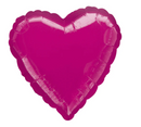 18" Fuchsia Metallic Pink Heart Balloon for Love & Celebration