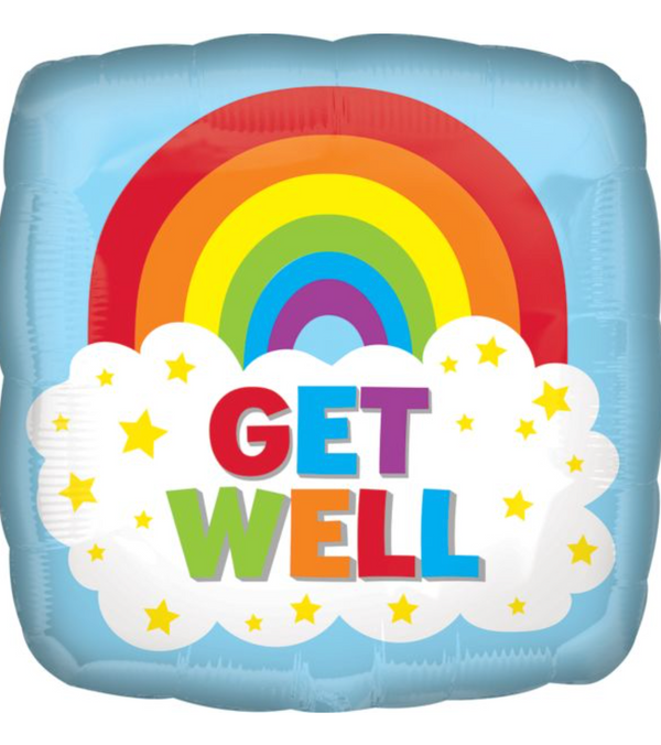 18" Get Well Rainbow Balloon