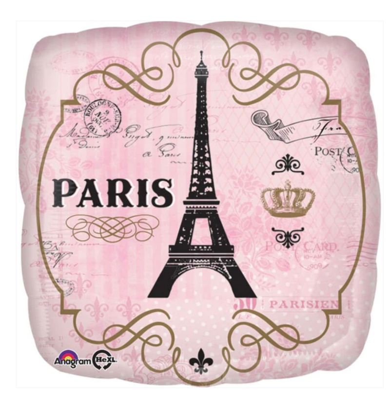 18" Pink Paris Balloon