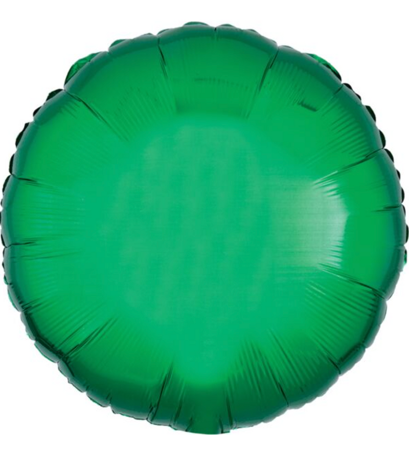 17" Metallic Green Round Balloon