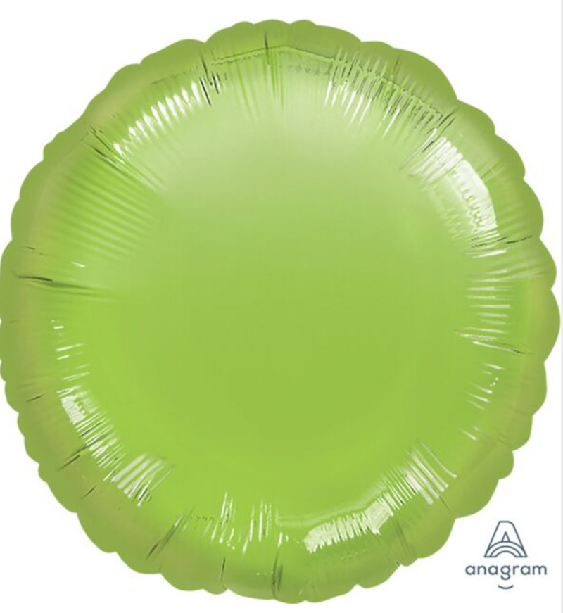 17" Lime Green Round Balloon