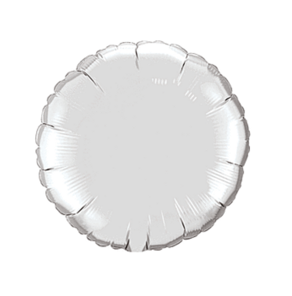 18" Silver Round Balloon