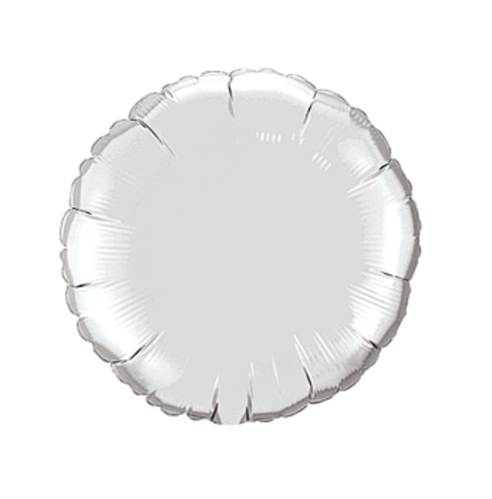 18" Silver Round Balloon