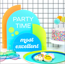 Turquoise, Orange, and Lime Acrylic Party Decor Stands