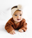 LUXE FUR POM: oatmeal