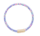 Kids Purple Confetti Large Tube Hearts Bracelet