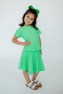 Seafoam Green Scrunchy Twirl Skort