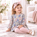 Vintage Floral Baby Girl Outfit - Bamboo & Cotton
