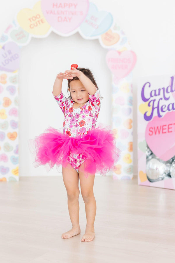 SALE Secret Garden 3/4 Sleeve Tutu Leotard