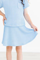 Sky Blue Scrunchy Twirl Skort