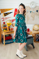 Southlake Carroll Dragons 3/4 Sleeve Pocket Twirl Dress