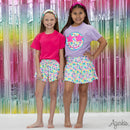 Neon Leopard Butterfly Flowy Short