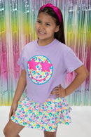 Neon Leopard Gathered Skort