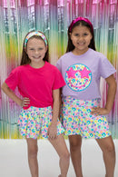 Neon Leopard Butterfly Flowy Short