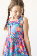 SALE Springing Around Ruffle Cross Back Dress