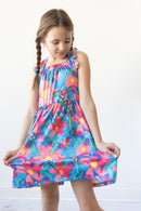 SALE Springing Around Ruffle Cross Back Dress